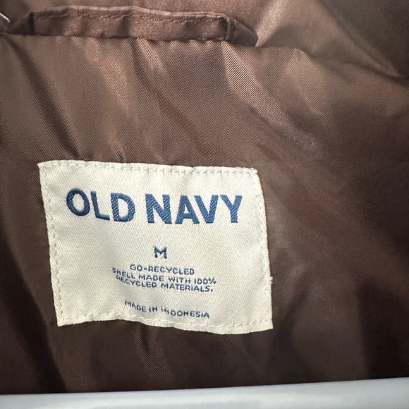 Old Navy Chocolate Puffer Jacket  like new - Picture 5 of 6
